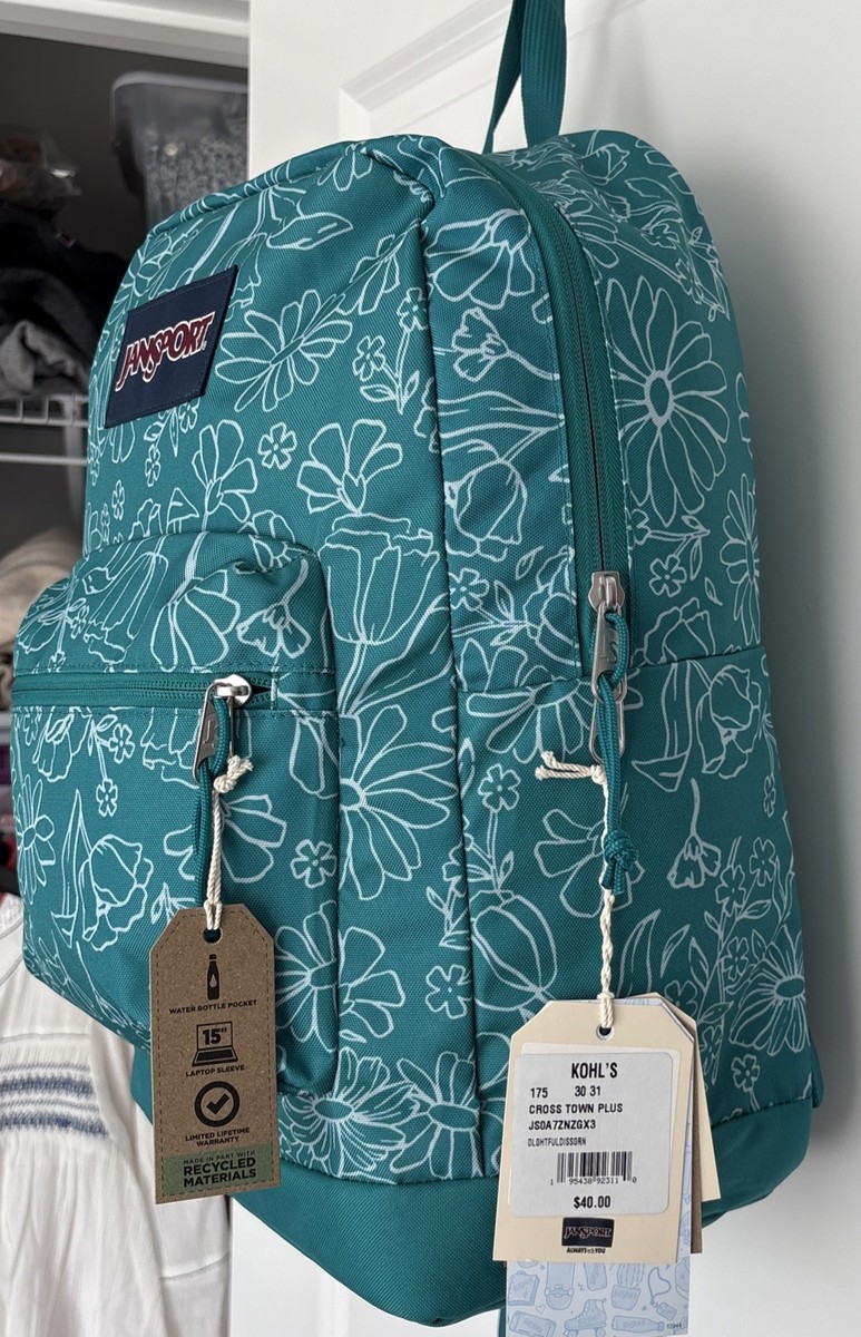◆jansport◆ Double tone DELIGHTFUL DAISIES GREEN JS0A7ZNYGX Jansport Doubleton Backpack - Delightful Daisies Green