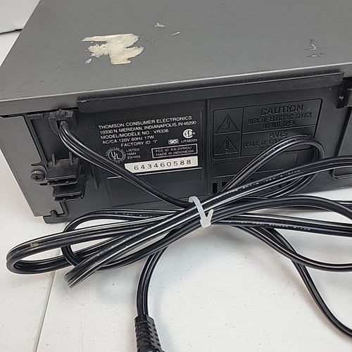 RCA VR336 VCR VHS Recorder W/ AV Cords Blank Tape Tested WORKS No Remote - Picture 14 of 16