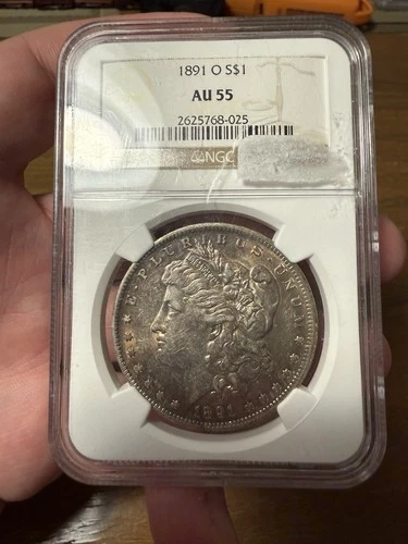 1891-O Morgan Silver Dollar - NGC AU55 - Toned
