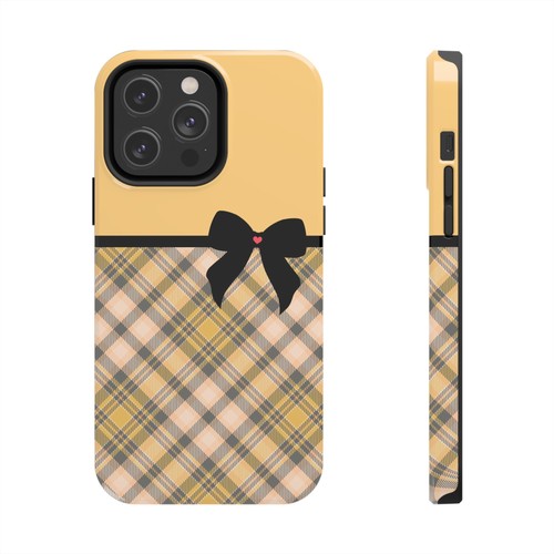 Orange Plaid, Black Bow Tough Phone Case | Apple Iphone 16 15 14 Samsung Galaxy - Picture 36 of 107