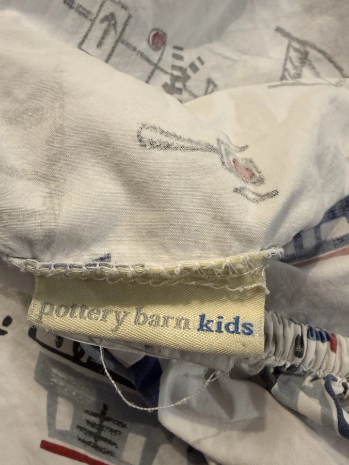 Pottery Barn Kids Train,Railroad, Bridge,Twin Size Sheet set (2) No Pillowcase - Image 2 of 2