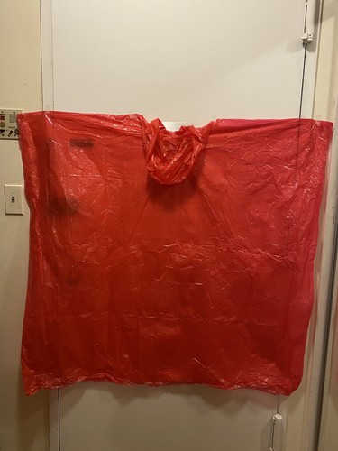 Niagara Souvenir Hornblower Plastic Rain Poncho Pinkish Red Adult Women’s Size - Picture 2 of 4