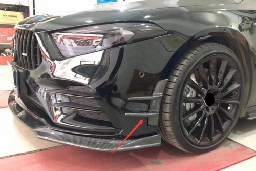 Fit For Benz A-Class 2019-2022 Dry Carbon Fiber Front Bumper Wheel Eyebrow Decor - Picture 7 of 7