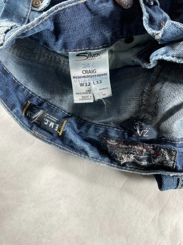 Silver Jeans Mid Rise Zac Relaxed Straight Leg Men's 30 32 33 40 42 DEFECTIVE - Picture 36 of 105