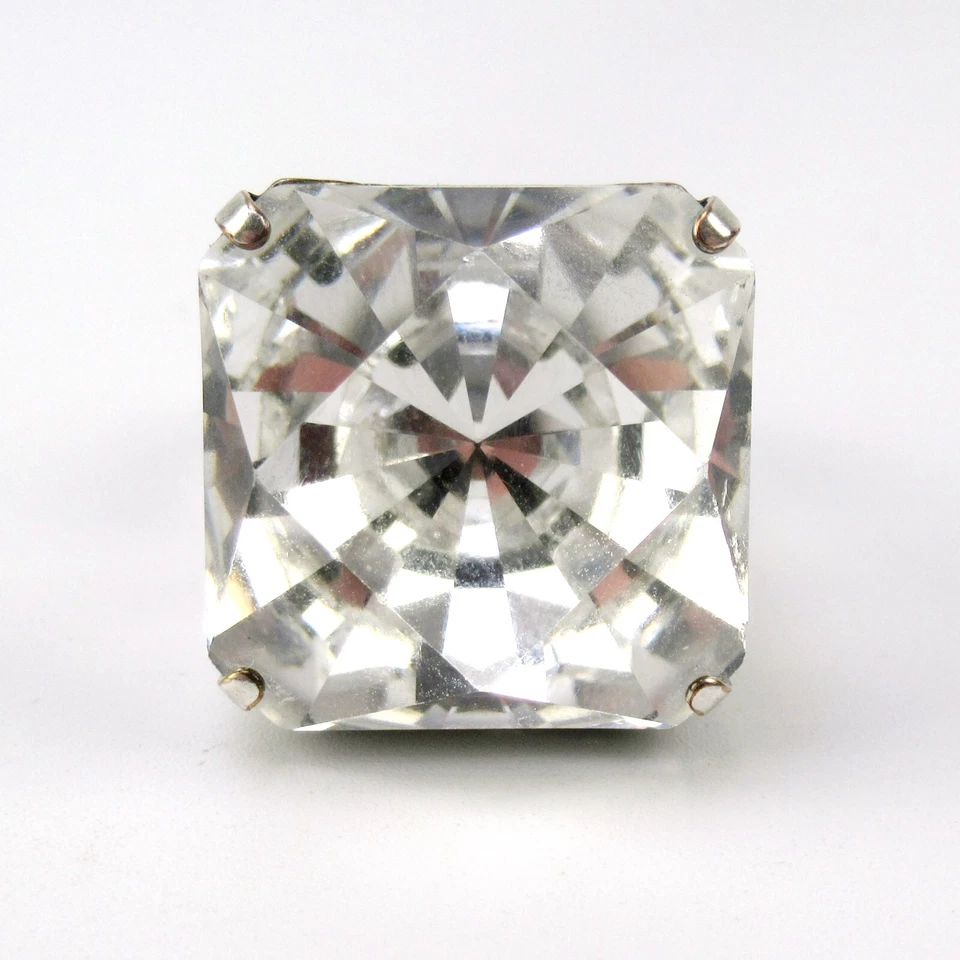 XL ARTJANY Designer Ring versilbert Swarovski-Kristall Statement Piece Cool - Bild 2 von 4