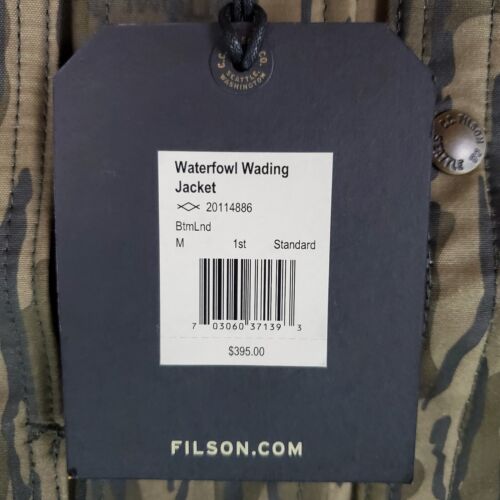 FILSON x MOSSY OAK NEW $395 Sz Medium Jacket Oilskin Shelter Cloth Wading Waxed - Picture 5 of 22