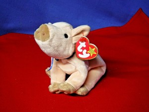March 25th 1999 TY Beanie Baby Knuckles The Pig With Tag Retired DOB