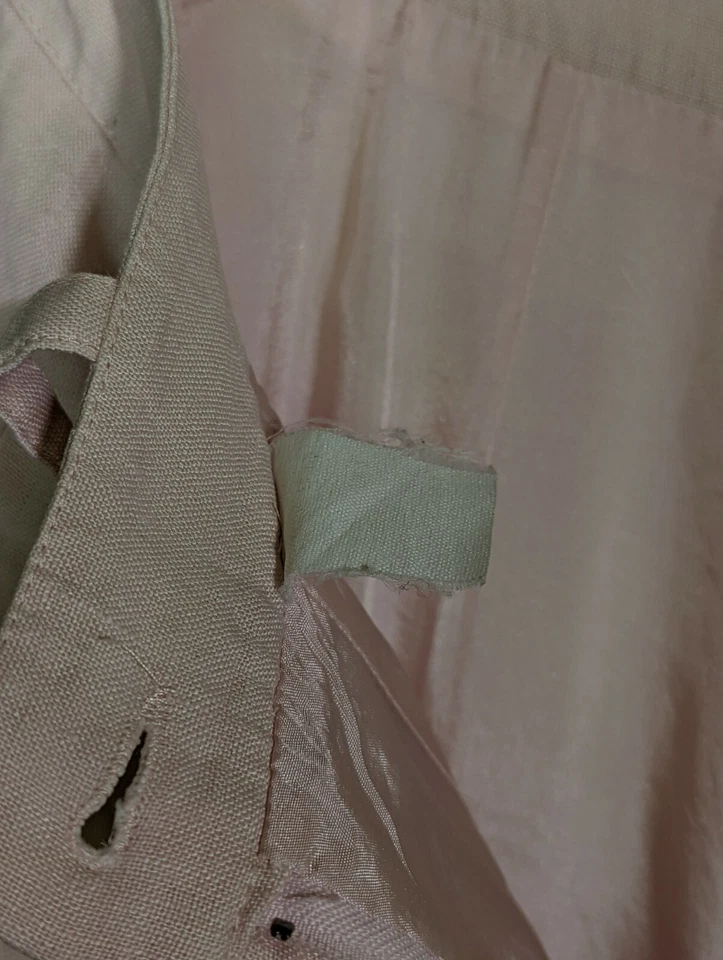 Pantalón Sonia Rykiel Vintage Archive Lino Pesado Plisado 30 29 Rosa Claro Foto 4 de 4