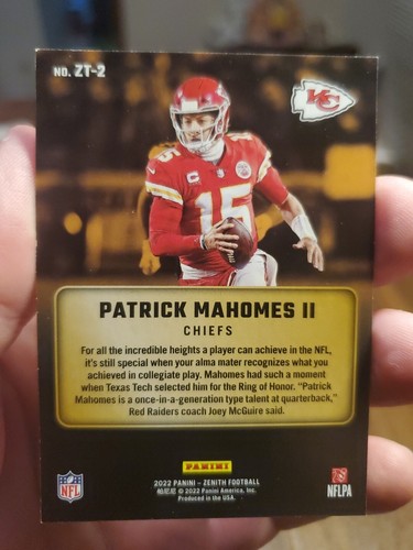2022 Zenith #ZT-2 Patrick Mahomes II Z-Team - Bild 2 von 6