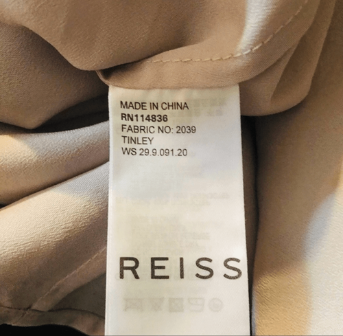 Vestido Reiss Tinley Negro y Desnudo Talla 8 Nuevo Sin Etiquetas - Imagen 7 de 8