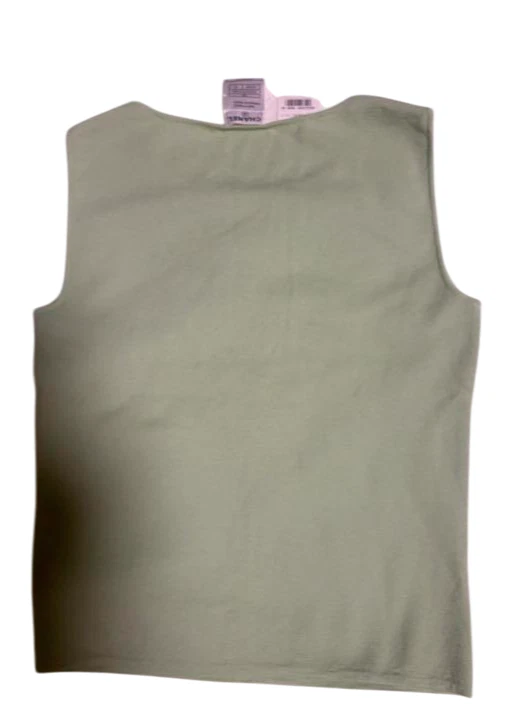 Gilet CHANEL in maglia di cashmere verde taglia 42