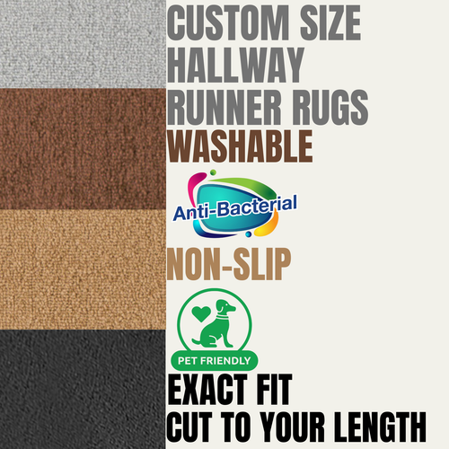 Slip-Skid Resistant Rug – Cut to Size Hall Runner Carpet for Traction & Safety - Picture 2 of 9