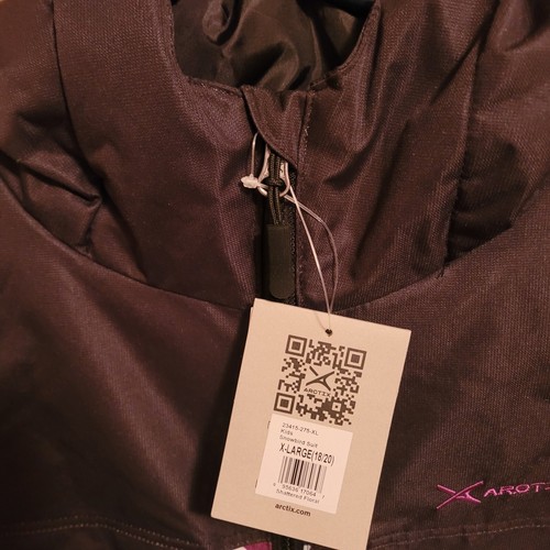 Youth Arctix Ski Snow Suit Xlg 18-20 Blk Purple Floral NWT Water Repellent - Picture 16 of 17