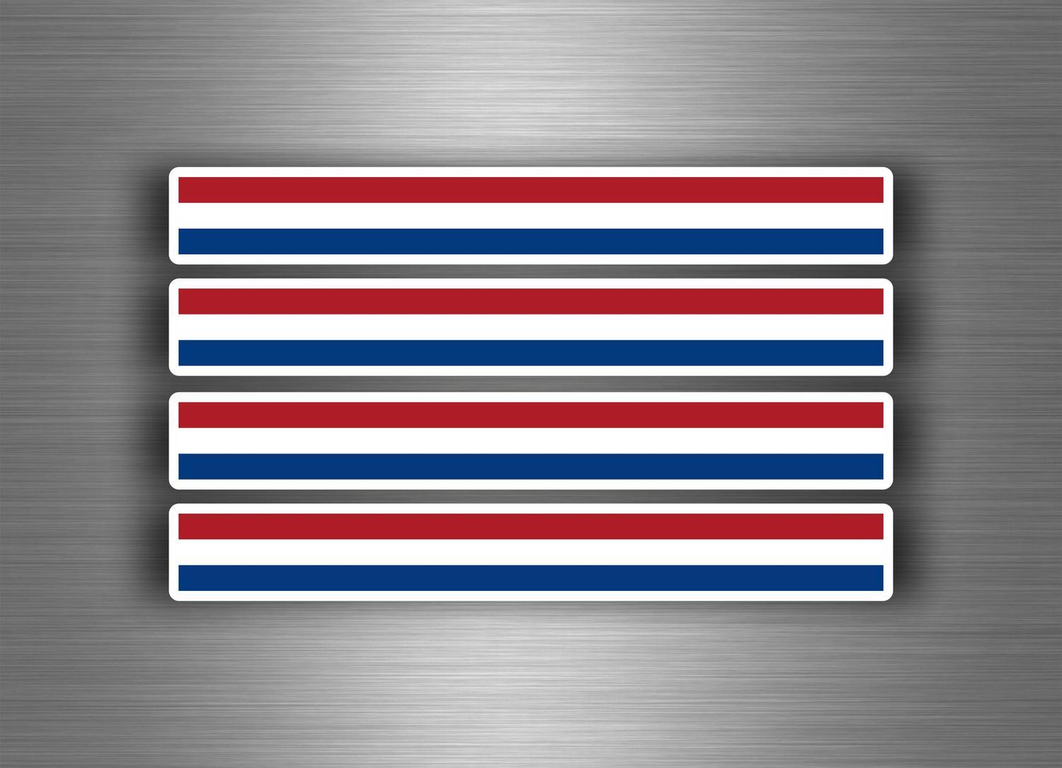 4x sticker decal car stripe motorcycle racing flag bike moto tuning Netherlands