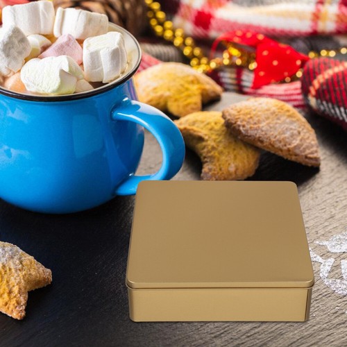 Storage Box Tinplate Decorative Small Tins with Lids Cookie Packing Boxes - Picture 8 of 12