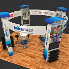 20 X 20 Tension Fabric Booth with Shelving