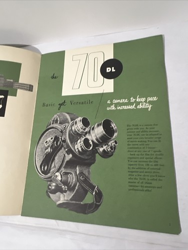 1940’s BELL & HOWELL Presents The Famous 70DL, 70H, 70S 16mm Film Camera Catalog - Picture 3 of 12
