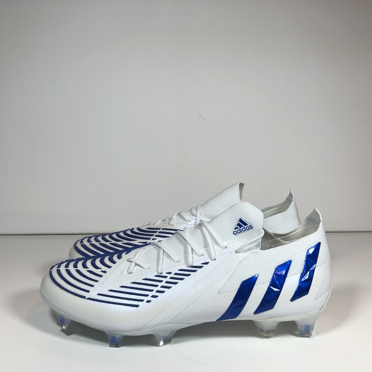 NEW Adidas Predator Edge.1 FG Soccer Cleats 'White Blue' GV7388