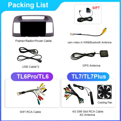 For Toyota Camry 2000-2005 GPS Android CarPlay Car Radio Multimedia Video Player - Picture 6 of 31