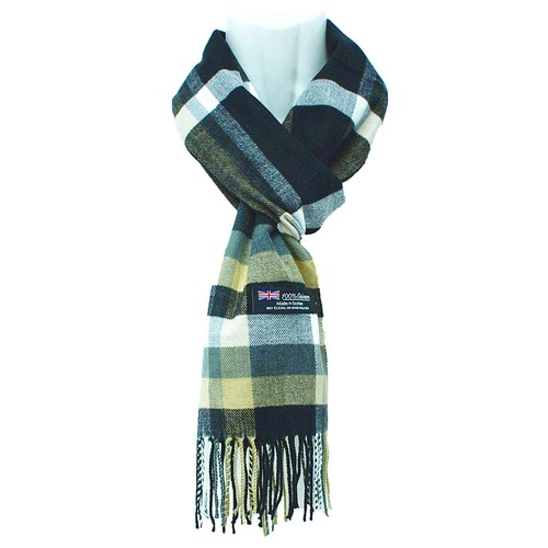 Winter 100% CASHMERE Checked Solid Scarves Plain Plaid Wool SCOTLAND Made Scarf - Picture 82 of 101