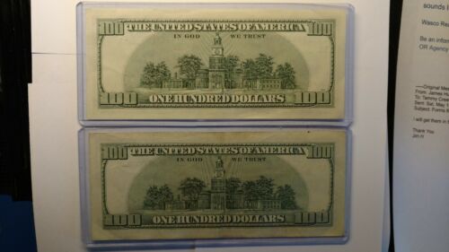 {2} Star $100.00 Federal Reserve Notes One 2003 and the other One 2006 - Picture 4 of 4