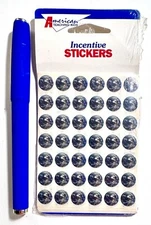 VTG American Teaching Tiny Earth Stickers Chart Incentive Reward Teacher 1991