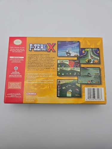 F-Zero X N64 Complete In Box CIB Near Mint Nintendo 64 With Manual And Protector - Picture 15 of 16