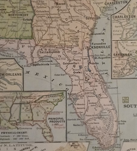 Antique 1905 Map Of The Southern States And Texas - Picture 7 of 8