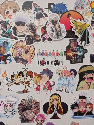 Adesivo anime. lotto misto. 100 adesivi decalcomanie. per notebook, tablet, piatto liscio - Foto 4 di 11
