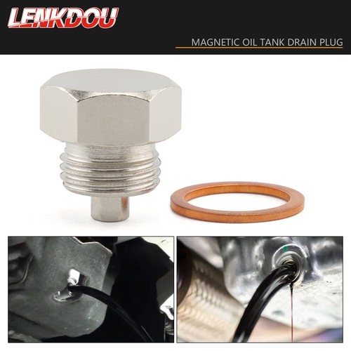 Magnetic Oil Tank Drain Plug For Harley Panhead Shovelhead FX 1971-84 FL 1965-84 - Foto 2 di 7