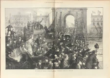 1872 Illustrated London News - Hammersmith Bridge on Race Day - Housing the Poor
