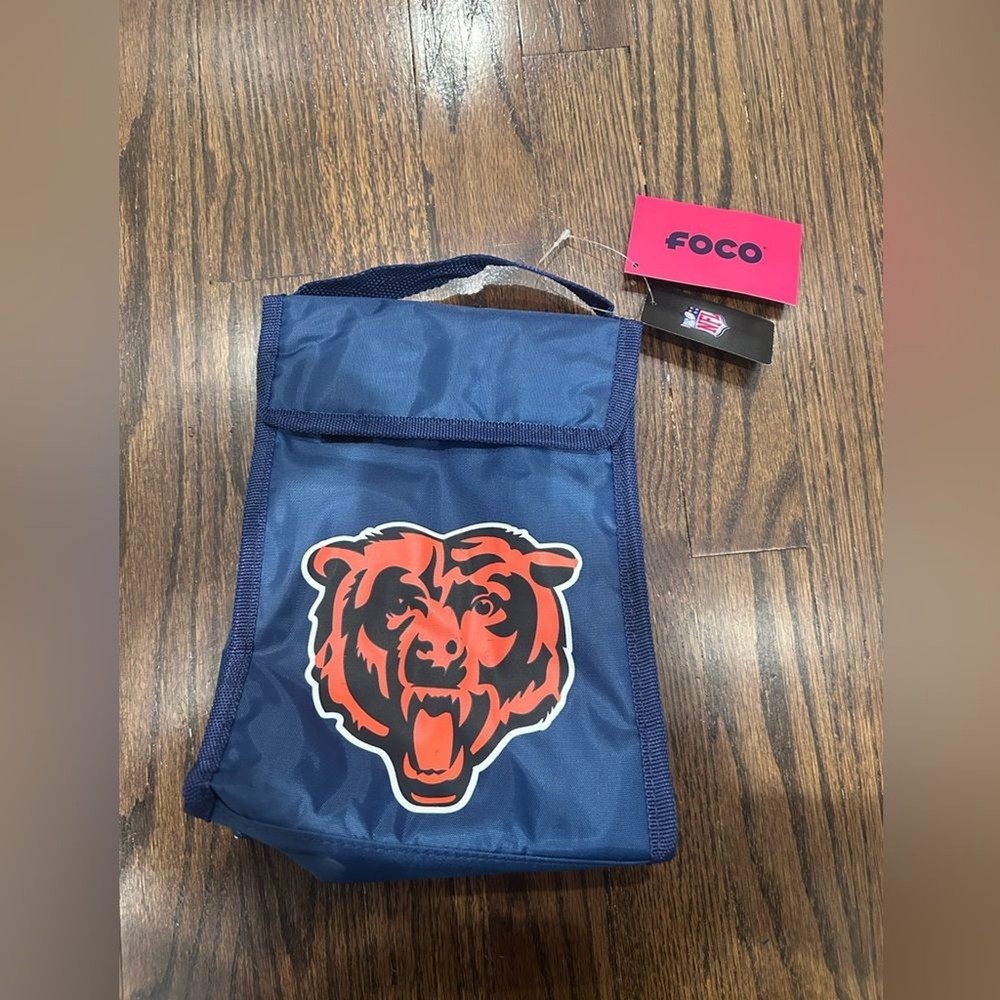 Chicago Bears Insulated Lunch Bag NFL Football Cooler Snacks Drinks 10”x 7”x 5”