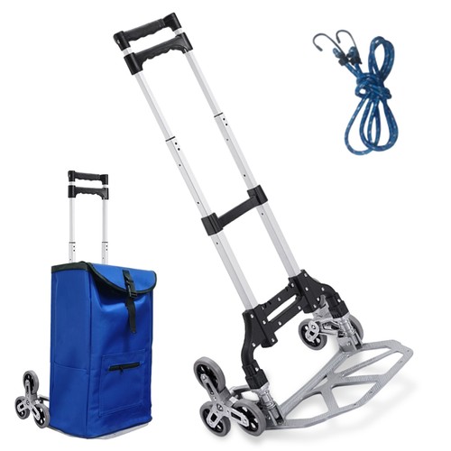 Foldable 6-Wheel Trolley —Climbing Stairs Trolley Hand Trucks Folding Load Cart