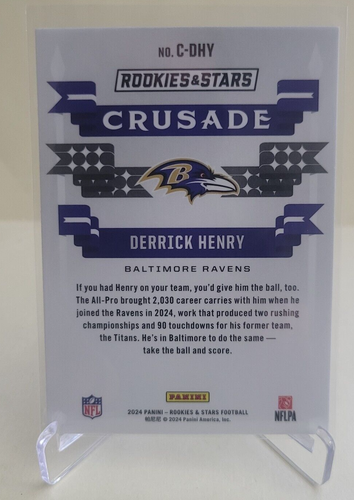 2024 PANINI ROOKIES & STARS DERRICK HENRY CRUSADE RED PLAID #C-DHY RAVENS - Bild 2 von 2