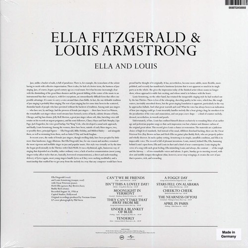 ELLA FITZGERALD & LOUIS ARMSTRONG Ella & Louis *Sealed* 180g Vinyl LP Stereo - Picture 2 of 2