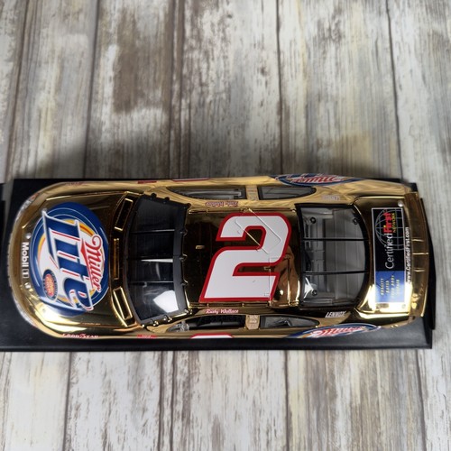 RARO coche Wallace oxidado 1:24 #2 Miller Lite 2003 oro intrépido 24 quilates (1 de 1000) - Imagen 9 de 21