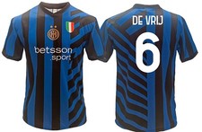 De Vrij Inter Home 2024 2025 Official Black 28 Two Star Jersey