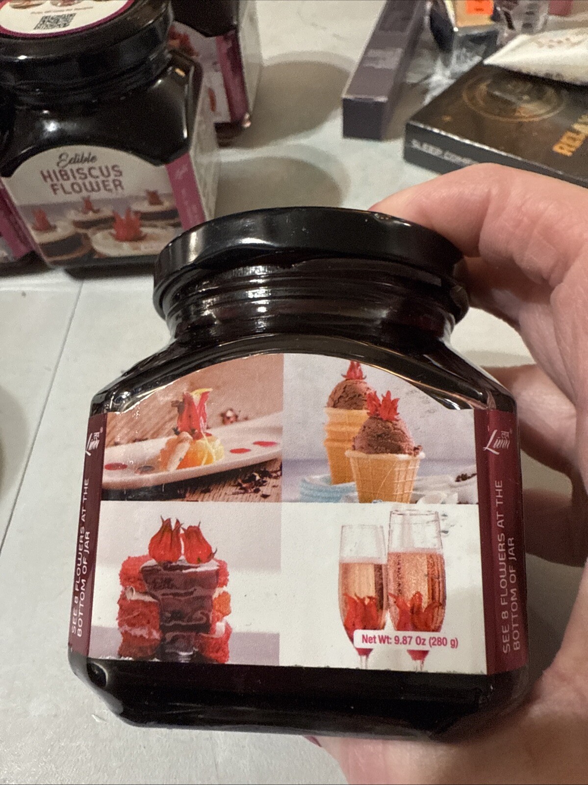 Edible Hibiscus Flowers in Syrup Dessert Topping 100% Natural Exp 12/26