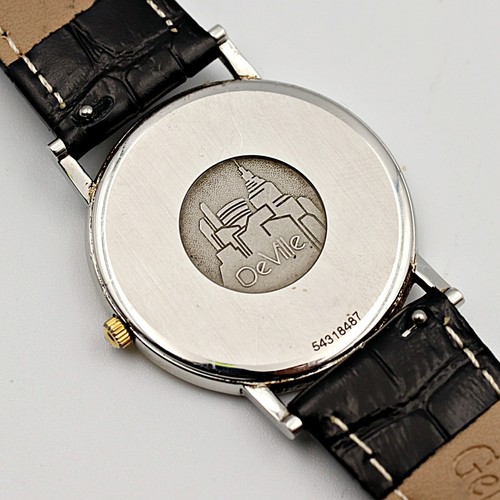 *NEAR MINT* Vintage 1990s OMEGA De Ville Cal.1378 Qz Gold Round 33mm Mens Watch - Picture 10 of 20