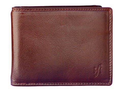 Mans Strong Money Clip Cardholder Bifold Wallet 100% Real Leather With Gift Box - Picture 9 of 15