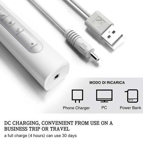Fairywill 507 Sonic Electric Toothbrush Rechargeable USB Charge 5 Modes Timer - Picture 7 of 19