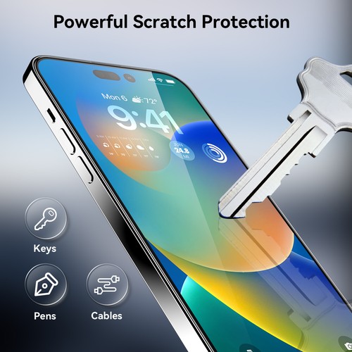 For iPhone 14/ Pro Max 10D Cover Tempered Glass Screen Protector Lens Cover Lot - Picture 3 of 16