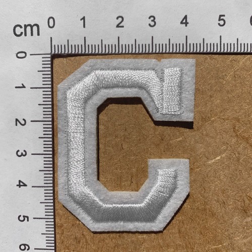 1pc Letter White Embroidered Cloth Iron On Patch Appliqué Alphabet word #1373 - Picture 4 of 27