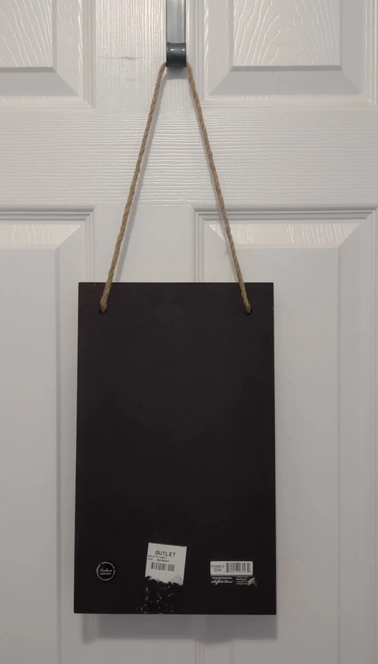 Paris Themed Wood Blackboard Chalkboard w/ Rope Message Notice Sign ESMERY CABON - Image 2 of 3