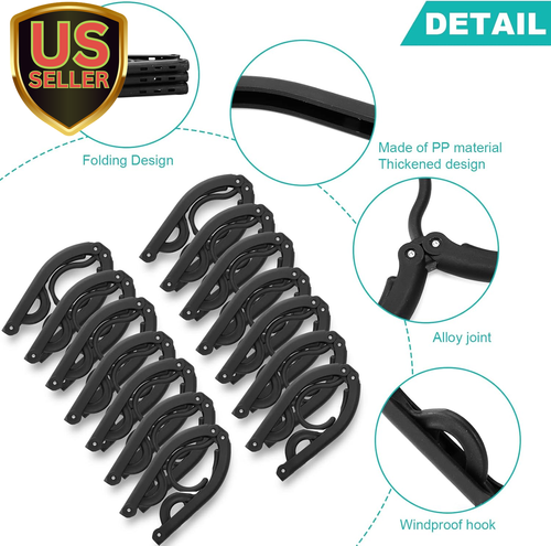 12 PCS Travel Hangers,Portable Folding Clothes Hangers,Black Foldable Hangers... - Picture 6 of 12