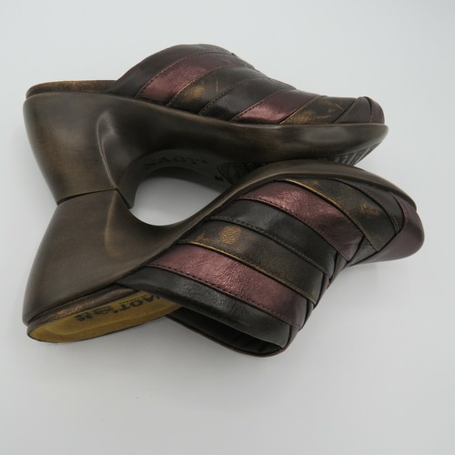 NAOT Metallic Multi Color Leather Slip On Heels Shoes Women's EU 36 US 5 - Picture 8 of 12