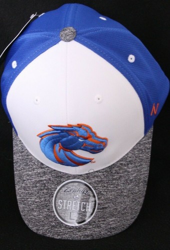 NEW Boise State University Broncos BSU Zephyr Blue Hat Baseball Stretch Fit L - Picture 7 of 8