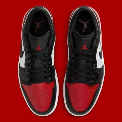 Nike Air Jordan 1 Low White Black Varsity Red Bred Sneakers