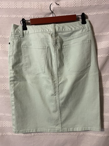 Falda vaquera verde menta Talbots para mujer talla 6 18,00 - Imagen 2 de 2