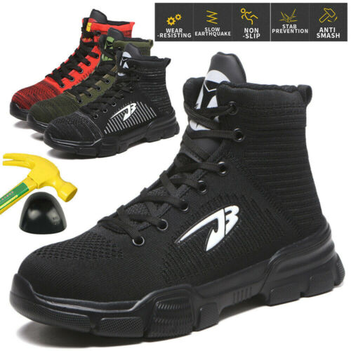 Men COMPOSITE TOE Safety Shoes Work Boot Lightweight High Top Sport Trainers UK - Picture 1 of 12
